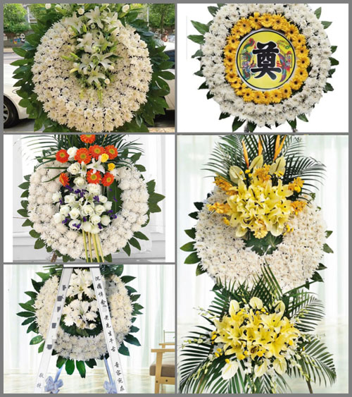 山东莱芜莱城区雪野镇胡多萝村花圈速递